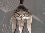 Комплект серебряных столовых приборов для поедания рыбы (нож и вилка) - zdjęcie 6