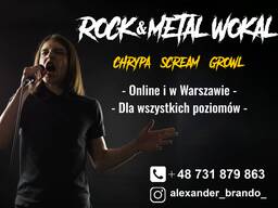 Lekcje Wokalu Metalowego i Rockowego– Scream, Growl, Śpiew z Chrypą. Wokal Ekstremalny