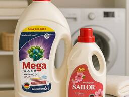 Mega Wash i Sailor – Skoncentrowany Żel do Prania i Płyn do Płukania | Skuteczna Pielęgnac