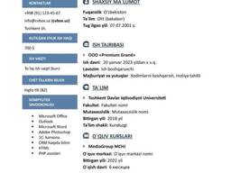 Men Polshada professional rezyume tayyorlayman.