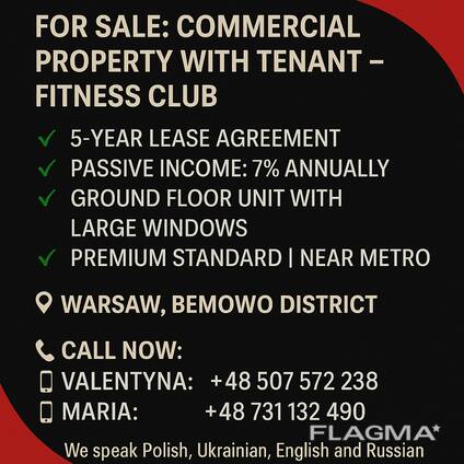 Na sprzedaż lokal z najemcą - Klub fitness