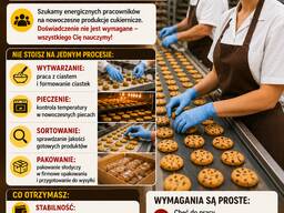 Pracownik na fabryce ciastek