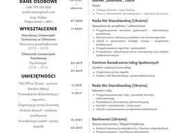 Opracuję profesjonalne CV w języku polskim.