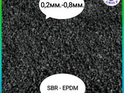 Granulat gumowy 0,2 - 0,8mm SBR EPDM, RUBBER GRANULES