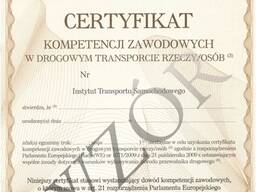 Sertyfikat kompetencji zawodowych SKZ