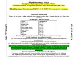 Sól potasowa / Калийная соль / Potassium salt