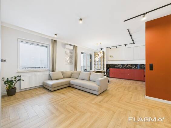 Современная 3-комнатная квартира 86 м² с 2 балконами и панорамным видом | Wola, 2022 год