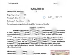 Справка студента /Легитимация / довідка студента Варшава