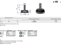 Stopka stopa meblowa tworzywowa regulacyjna podstawa fi 40mm gwint M10 regulowana